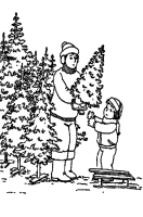 A coloring page of christmas
