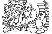 A coloring page of christmas