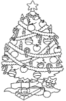 A coloring page of christmas