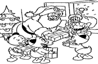 A coloring page of christmas