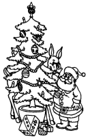 A coloring page of christmas