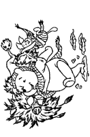 A coloring page of christmas