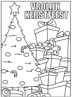 A coloring page of christmas
