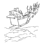 A coloring page of christmas