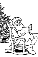 A coloring page of christmas