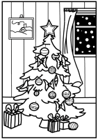A coloring page of christmas