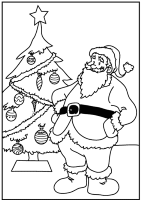 A coloring page of christmas