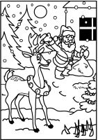 A coloring page of christmas