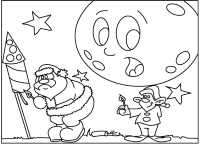 A coloring page of christmas
