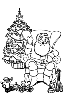 A coloring page of christmas
