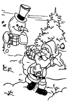 A coloring page of christmas
