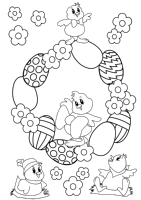 A coloring page of eastern