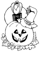 A coloring page of halloween