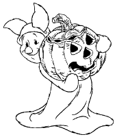 A coloring page of halloween