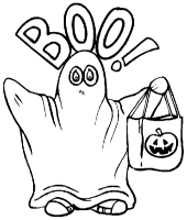 A coloring page of halloween