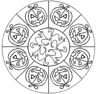 A coloring page of halloween