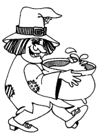 A coloring page of halloween
