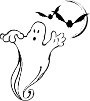 A coloring page of halloween