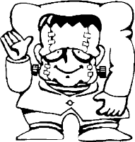 A coloring page of halloween