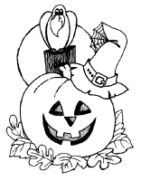 A coloring page of halloween