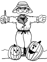 A coloring page of halloween