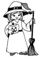 A coloring page of halloween