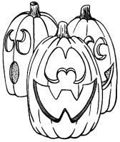 A coloring page of halloween