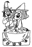 A coloring page of halloween