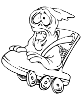 A coloring page of halloween
