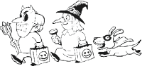 A coloring page of halloween