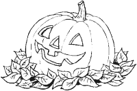 A coloring page of halloween