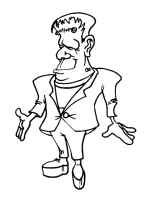 A coloring page of halloween