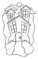A coloring page of halloween