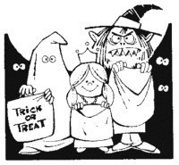 A coloring page of halloween
