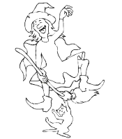 A coloring page of halloween