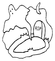 A coloring page of halloween