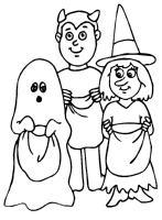 A coloring page of halloween