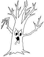 A coloring page of halloween