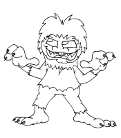 A coloring page of halloween