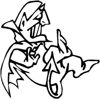 A coloring page of halloween
