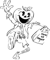 A coloring page of halloween