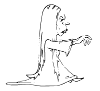 A coloring page of halloween