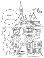 A coloring page of halloween