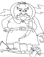A coloring page of halloween