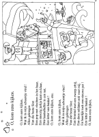 A coloring page of sinterklaas