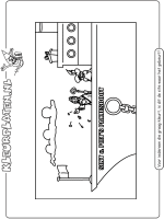 A coloring page of sinterklaas