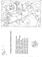 A coloring page of sinterklaas