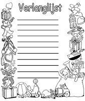 A coloring page of sinterklaas