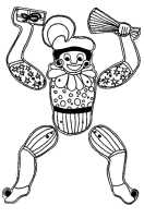 A coloring page of sinterklaas