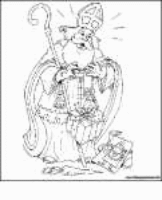 A coloring page of sinterklaas